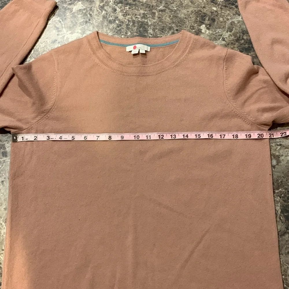 Boden 100% Cashmere Crewneck Sweater Pink